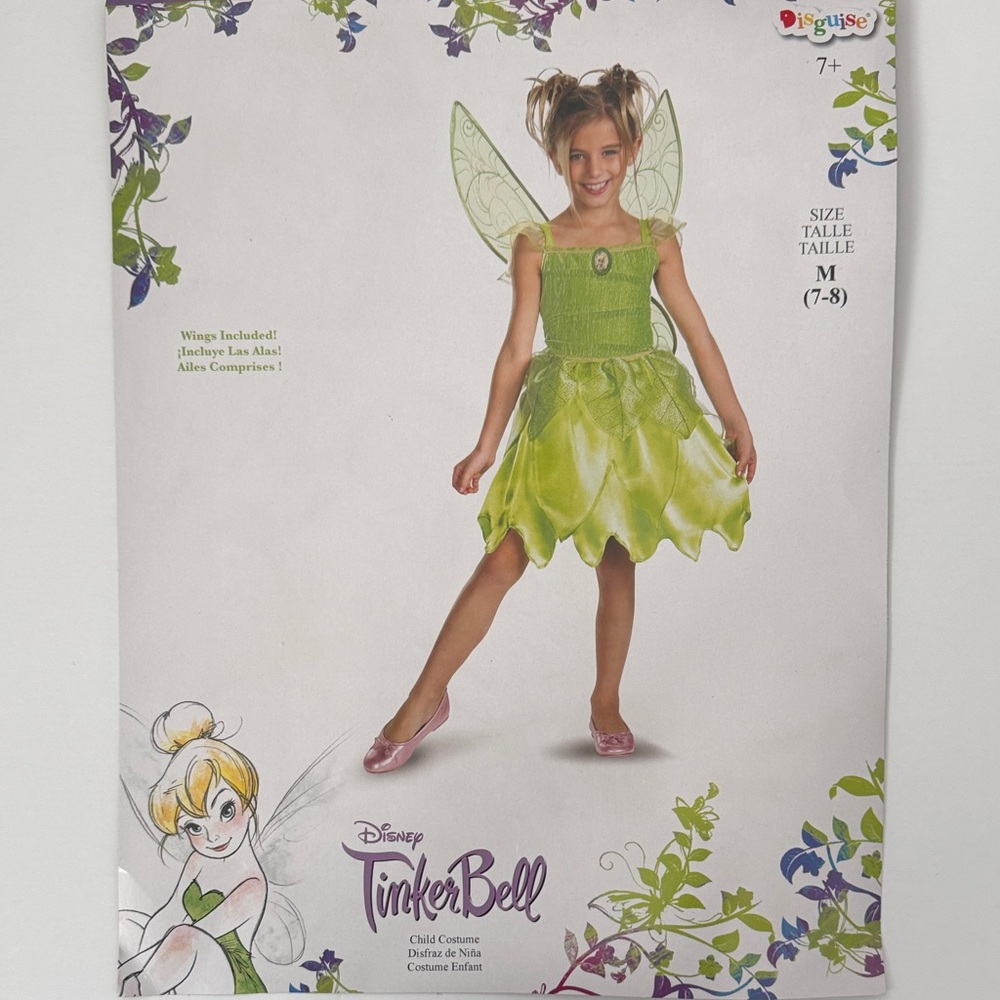 Tinker Bell Fairy Costume - Kids 7/8 (MED) 🧚🏻